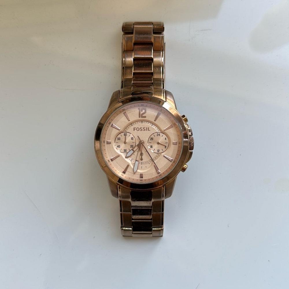 Rose Gold Fossil Grant Watch FS-4653